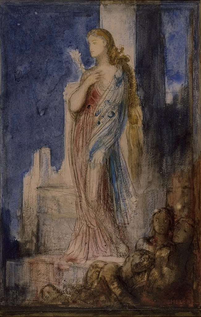 Elena sui bastioni di Troia